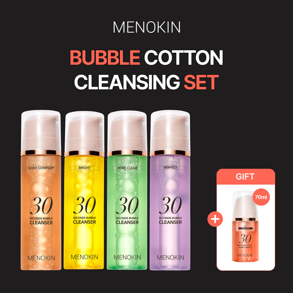One-Step Cleanser Menokin 30 Seconds Bubble Cleanser Set (4 types)