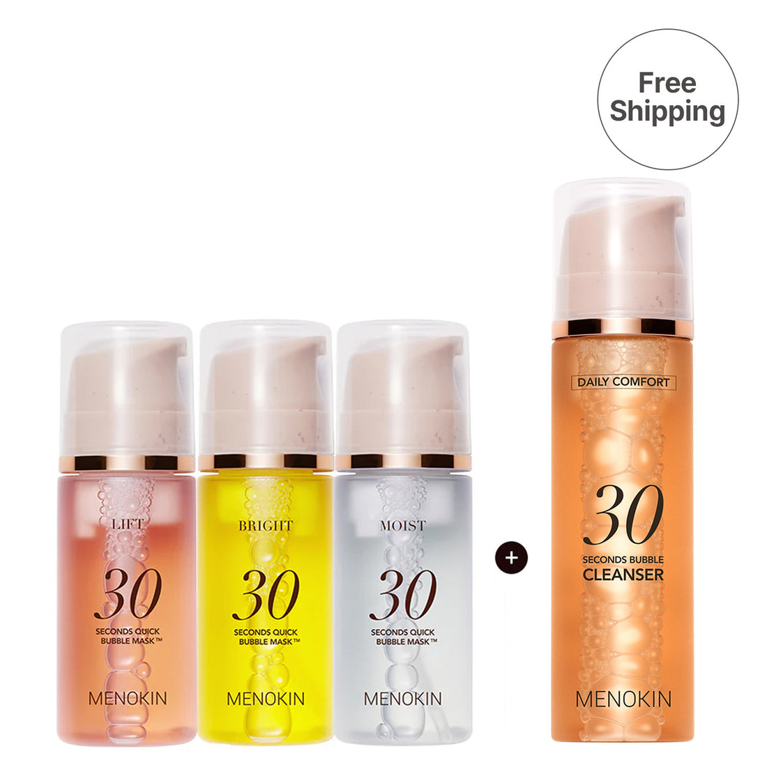 Bubble Mask Trio (LIFT + BRIGHT + MOIST) + Bubble Cleanser DAILY COMFORT