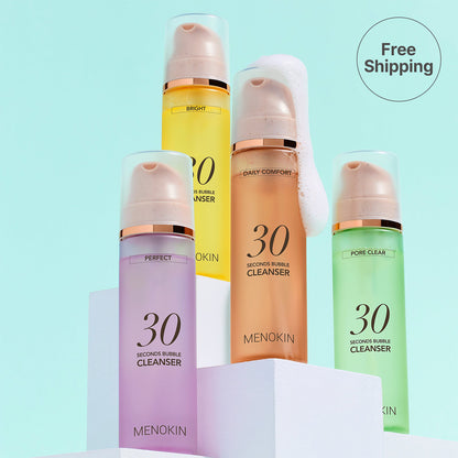 One-Step Cleanser Menokin 30 Seconds Bubble Cleanser Set (4 types)
