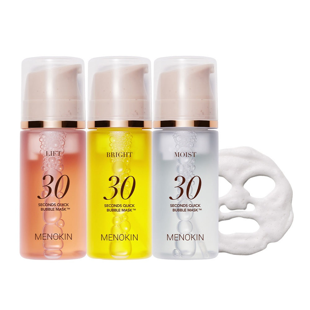 Menokin 30 Seconds Quick Bubble Mask Trio Set (LIFT + BRIGHT + MOIST)