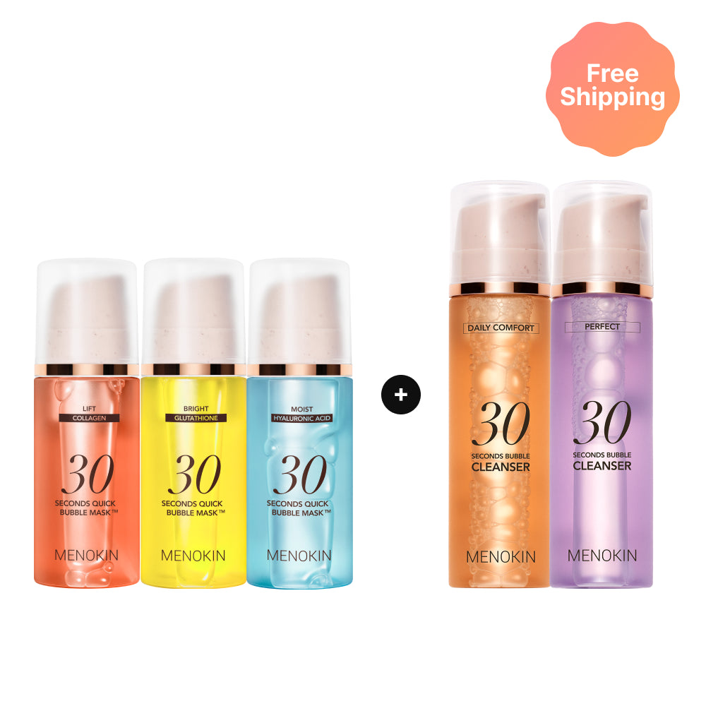 Bubble Mask Trio (LIFT + BRIGHT + MOIST) + Bubble Cleanser Duo (DAILY COMFORT + PERFECT) Set