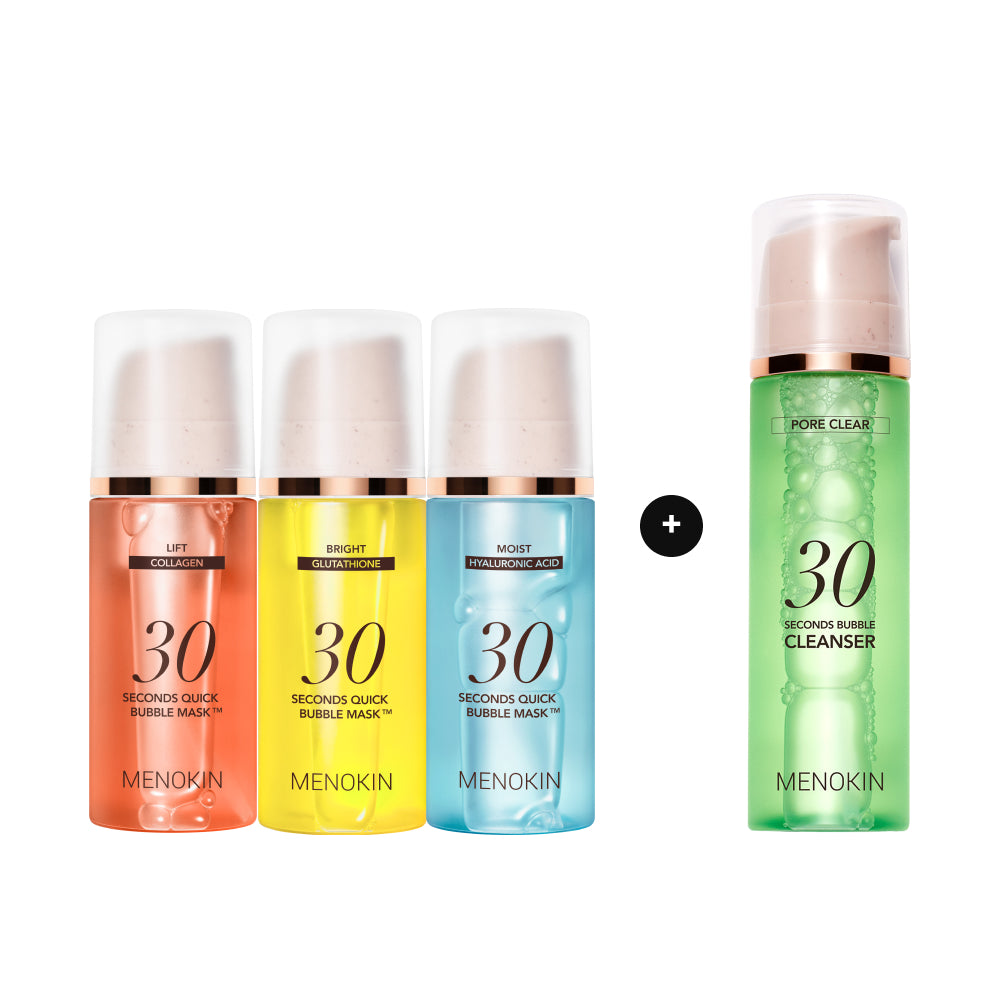 Bubble Mask Trio (LIFT + BRIGHT + MOIST) + Bubble Cleanser PORE CLEAR