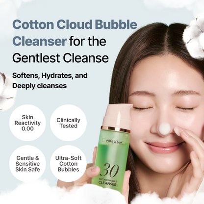 Bubble Mask Trio (LIFT + BRIGHT + MOIST) + Bubble Cleanser PORE CLEAR