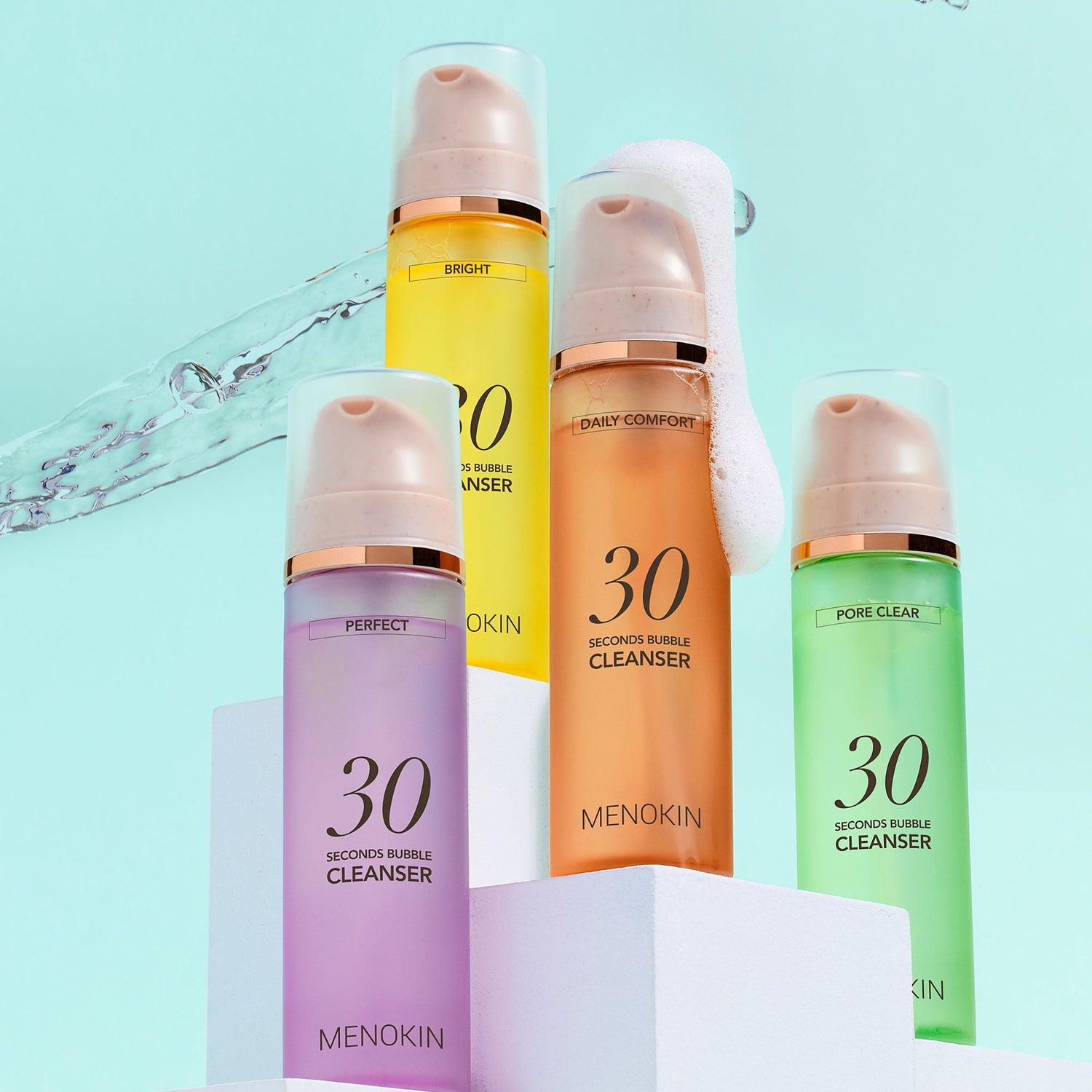 One-Step Cleanser Menokin 30 Seconds Bubble Cleanser Set (4 types)