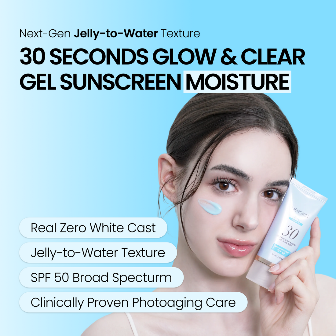 [NEW] MOISTURE 30 Seconds Glow &amp; Clear Gel Sunscreen